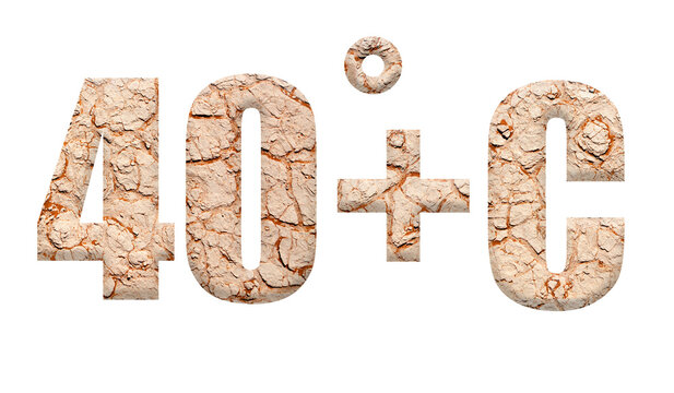 Digital composite. .40˚+C with an overlay of parched earth. .. ..PNG file