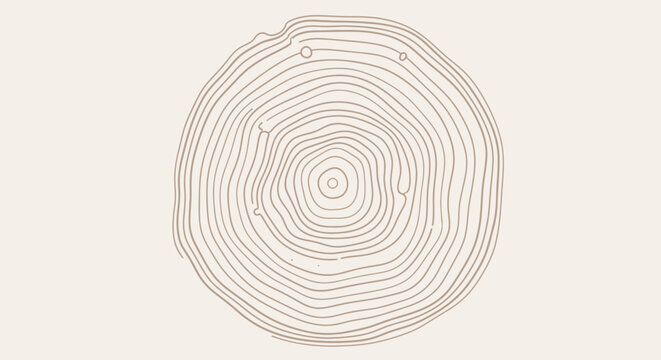 Tree Ring Cross Section Art, Abstract Natural Pattern Design