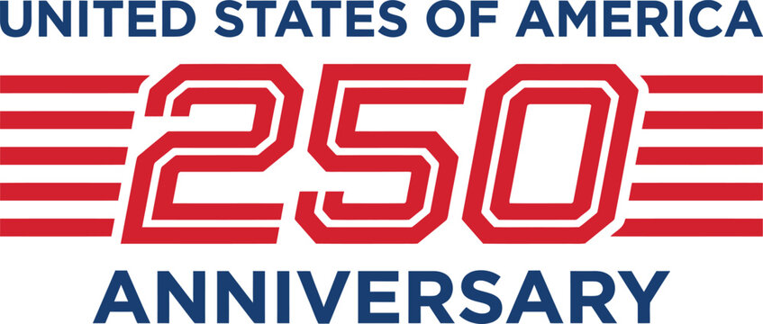 United states 250th anniversary logo america's semiquincentennial celebration graphic design