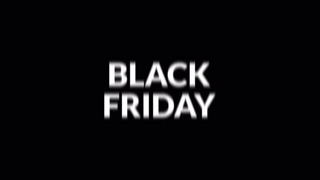 Black Friday animation sale black friday banner design on transparent background. sales shopping social media background 4k animation.