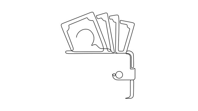 Wallet with Banknotes Money Finance Illustration
