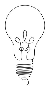 vector illustration of a light bulb