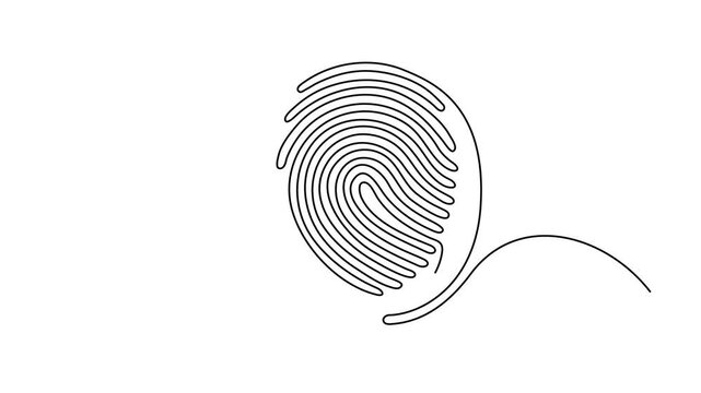 finger print on white background