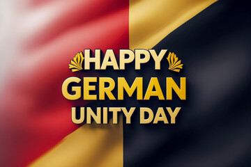 Banner poster greeting card German unity day main national patriotic holiday country AI Generative