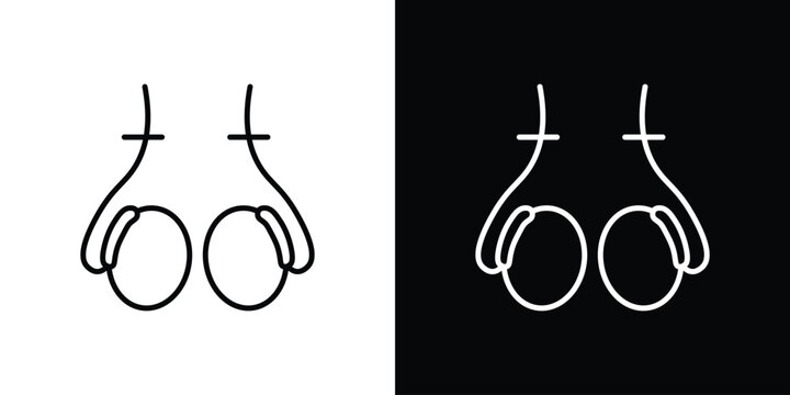 Vasectomy icon outline stroke in black.