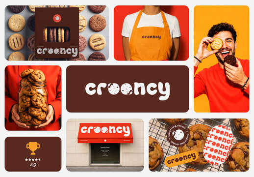 Modern Cookie Shop Branding Presentation Template