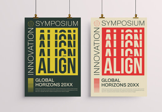 Swiss Style Summit Conference Event Poster Design with Bold Typography Layout