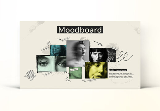 Retro Grunge Moodboard Layout