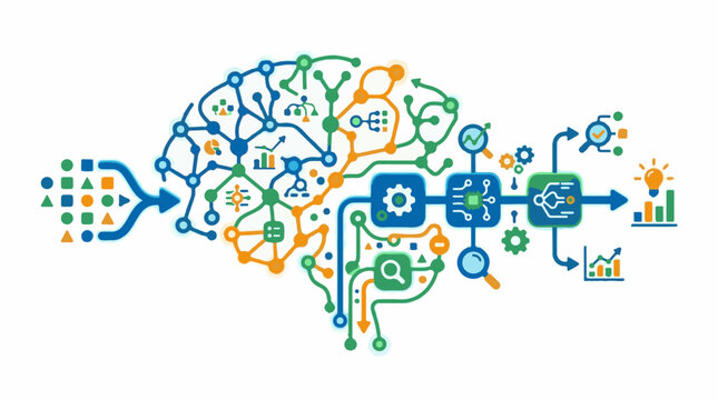 Abstract representation of artificial intelligence processing data (1)