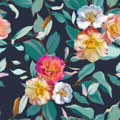 Tropical pattern. Paradise plants and flowers. Hawaiian pattern. Exotic, tropics © Alaska_artworks