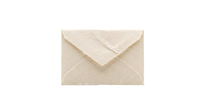 Blank vintage handmade cream envelope back