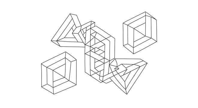 Geometric Optical Illusion Abstract Art - Optical Illusions