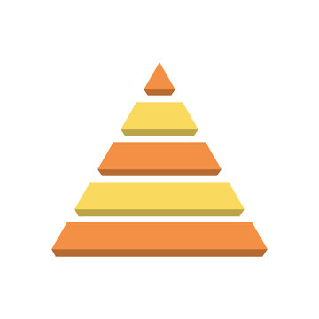 Pyramid Shape Illustration, Stepped Pyramid Graphic