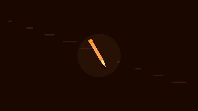 Orange Paintbrush Art Animation