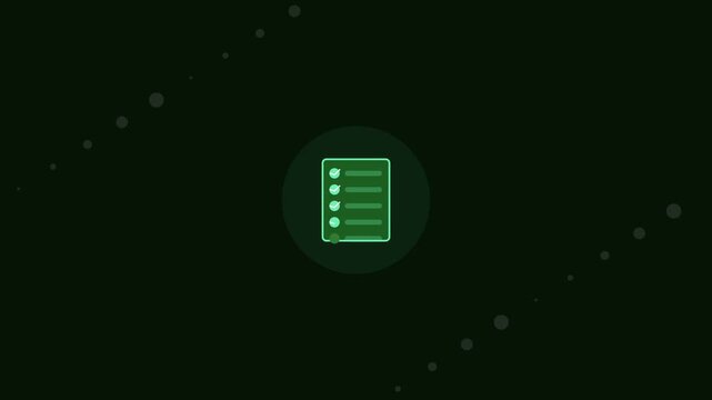 Green Checklist Task Animation