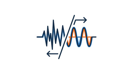 Obraz premium Digital Signal Processing and Noise Reduction Icon