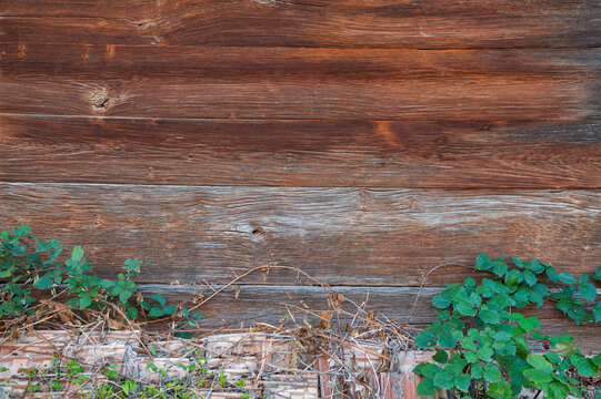 Weathered wood creates rustic texture