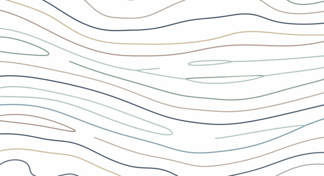 Abstract organic wavy lines overlay on white background