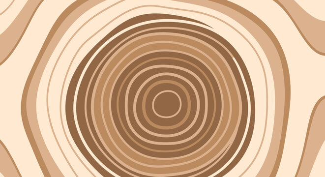 Abstract Wood Grain Circles Background