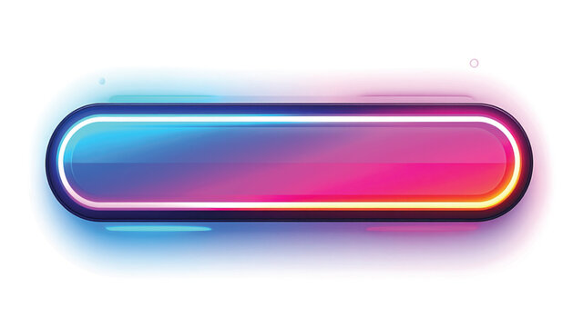 Glowing neon rounded rectangle button.
