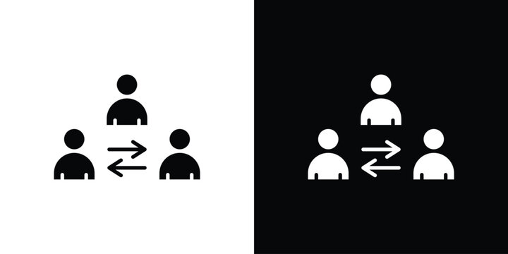 Mediator icon flat design concept in black