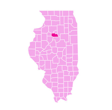 Marshall County highlighted in red on Illinois state map