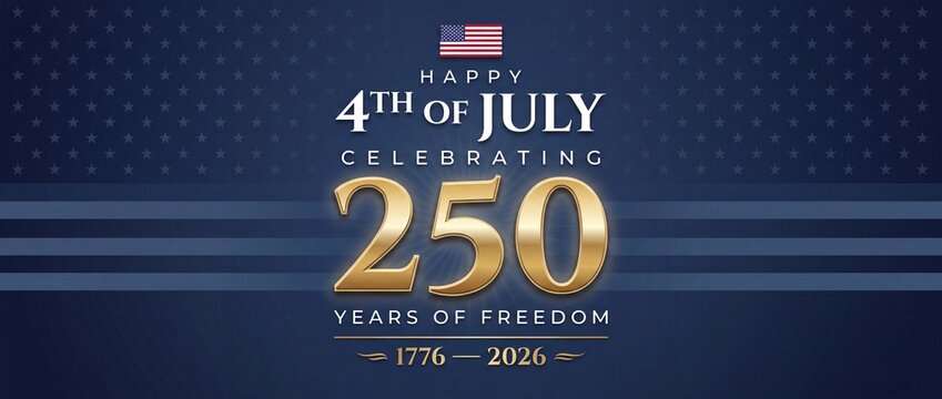 Happy 4th of july celebrating 250 years of freedom