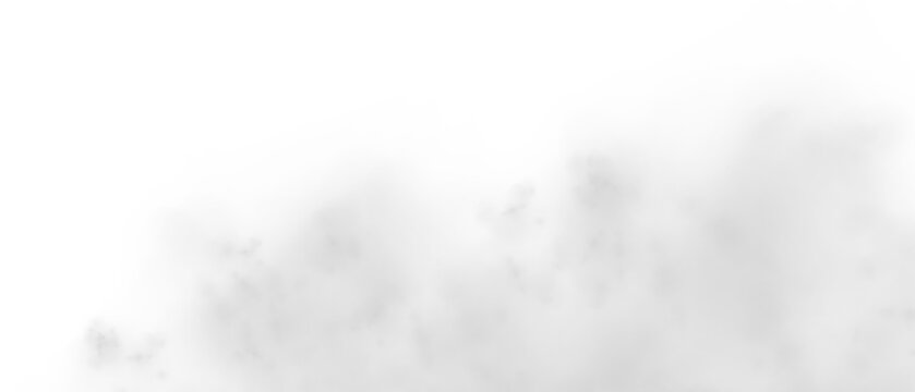 Realistic white smoke drifting slowly in soft layers. Transparent background makes it ideal for overlays and effects. PNG element for design projects.