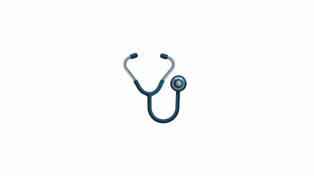 Medical Stethoscope Icon Vector Animation