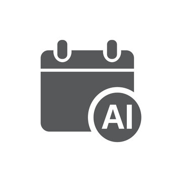 Calendar icon with AI badge for automated scheduling