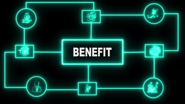 Neon Line Continuous Involvement Abbreviation Animation Modern Technology Concept Business & Networking 4K Motion Graphics