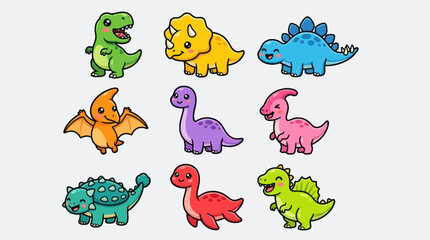 Cute cartoon dinosaur collection © hartanto