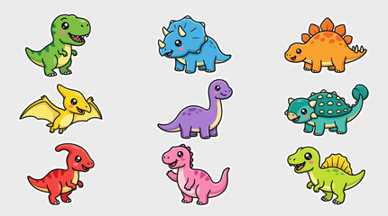 Cute cartoon dinosaurs collection © hartanto