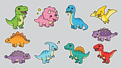 Cute cartoon dinosaurs collection © hartanto