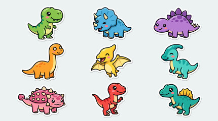 Cute cartoon dinosaurs collection © hartanto