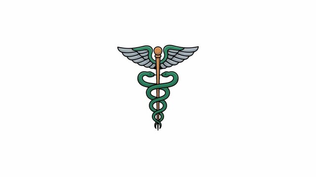 Medical Caduceus Symbol Vector Animation