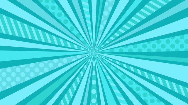 Blue Radial Rays Background Spinning Loop Animation