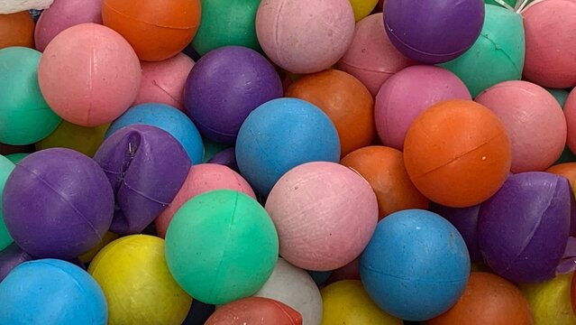 Colorful Plastic Play Balls Background in Children's Ball Pit