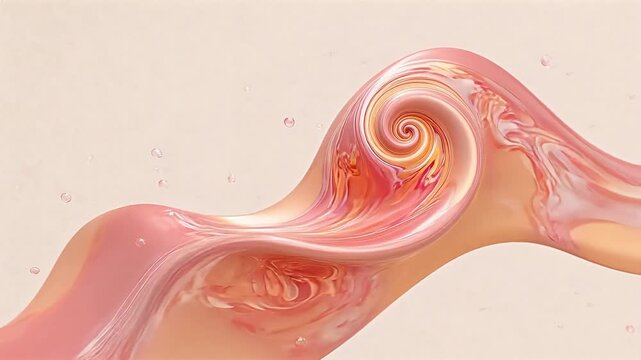 Abstract swirling liquid form