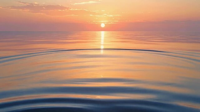 Calm ocean ripples shimmering beneath sunlight unveiling breathtaking marine landscape through pullback