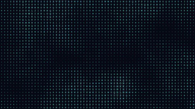 kinetic typography glitch matrix 2d