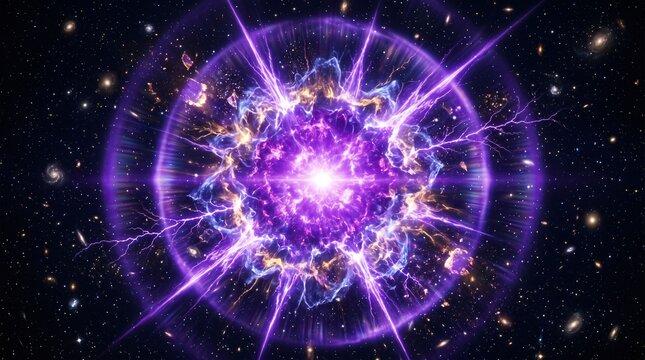 Colorful Cosmic Plasma Ball Emitting Powerful Light Waves in Universe