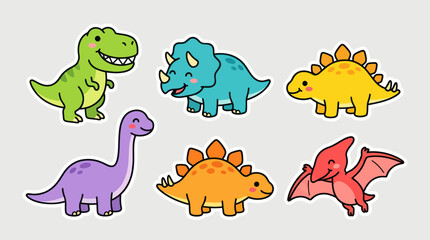 Cute dinosaur characters collection © Kalimasada