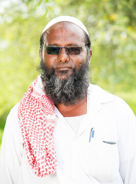 Portrait of Indian muslim man