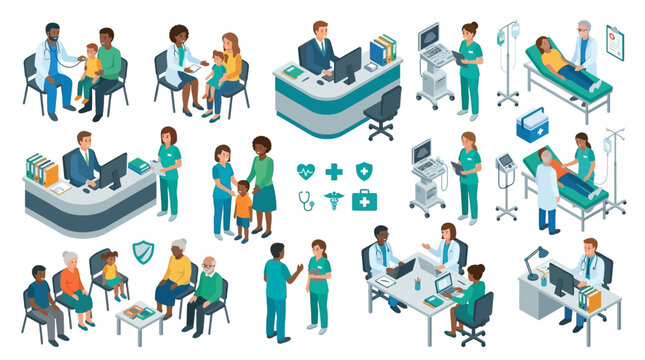 comprehensive healthcare and medical services in a modern hospital environment showcasing doctors patients and medical equipment
