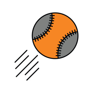Baseball  icon with white background vector stock illustration