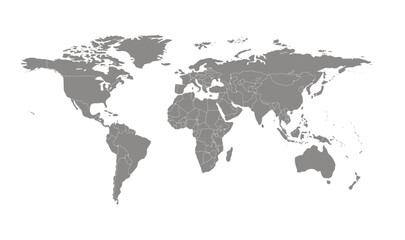 Fototapeta premium world map horizontal grayscale saturated 06 illustration image graphic for design projects presentations digital media marketing visuals professional 