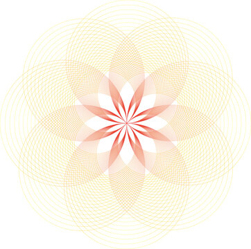 Abstract Sacred Geometry Mandala Pattern with Neon Circular Lines | Futuristic Geometric AI Digital Art