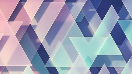 Fototapeta premium Pastel Geometric Abstract Background with Translucent Triangles – Flat Style Illustration