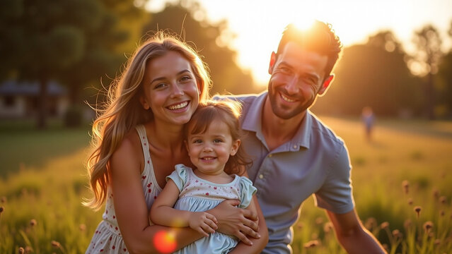 Family having fun outdoors iteration ar beautiful modern house creative design style concept nature landscape